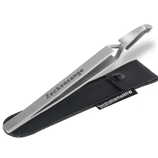 Zeckenzange Kreuzpinzette Silber Zeckenpinzette 13,5 cm Profi Zeckenentferner