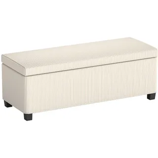 Homcom Sitzbank Polsterbank Cord Beige 112 x 42 x 40 cm