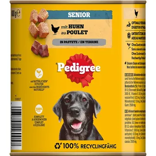 Pedigree Senior Huhn Pastete | 12x 800g Hundefutter