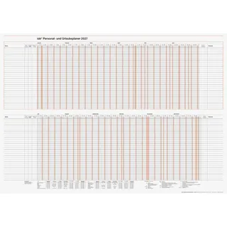 Baier & Schneider Personal- und Urlaubsplaner 2027 860×610 mm