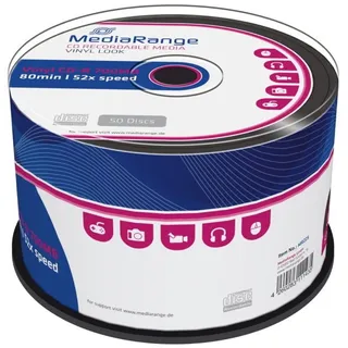 MediaRange Vinyl-Look CD-R 700MB/80Min, 52x, 50er-Spindel