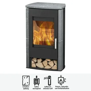 Fireplace Kaminofen Brasil  (6 kW, Raumheizvermögen: 108 m3, Material Verkleidung: Speckstein, Schwarz)