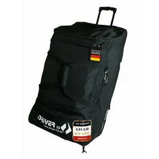 Driver13 Full Equipment Reisetasche Trolly 92 cm | schwarz 185 L Ausrüstungstasche für Motorsport & Outdoor