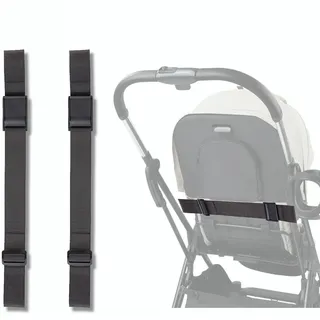 2 Stück Kinderwagen Sitzgurte zum Aufrichten (Schwarz) Universelle Sit Me Up Gurte,Kinderfahrrad-Anhänger Kompatibel mit Babyzen Yoyo u.a. Kinderwagen