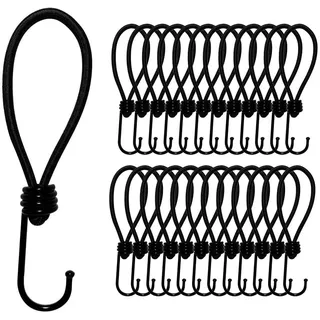 Offgridtec 25 Stk. Spanngummi 15cm Expander mit Haken 5mm Universal Ladungssicherung für Planen und Anhängernetz
