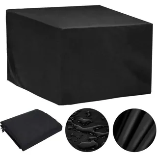 Abdeckung Für Gartenmöbel, 110 X 110 X 85 Cm, Oxford, Wasserdicht, Winddicht, Uv-schutz, Gartenschutzhülle, Gartentischabdeckung (schwarz)