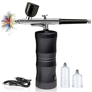 Airbrush-set Mit Tragbarem Kompressor, Kabelloses Mini-airbrush-set Für Malerei, Tätowierung, Nagelkunst, Mode, Make-up, Kuchendekoration, Friseur