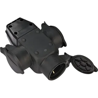 Brennenstuhl 1082120 3fach-Kupplung Gummi 230V Schwarz IP44