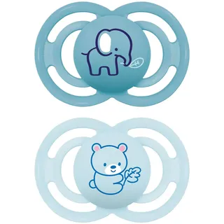 MAM Schnuller 2er Pack Perfect - Silikon - 6-16 M - Blau