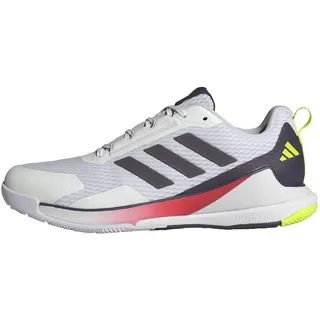 adidas Novaflight 2 Indoor Shoes Sportliche Schuhe, Cloud White/Aurora Met. / Aurora Plum, 46 2/3