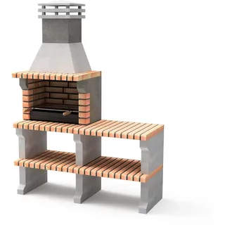 MOVELAR Grill Liz Plus XL mit Arbeitsfläche aus farbigem Ziegelstein