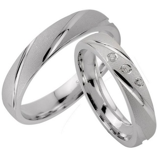 Trauringe123 Trauring Hochzeitsringe Verlobungsringe Trauringe Eheringe Partnerringe SILBER 925 m. 3 Stein J39 66