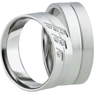 Mabro Partnerringe Verlobungsringe AB1008/1009 Edelstahl