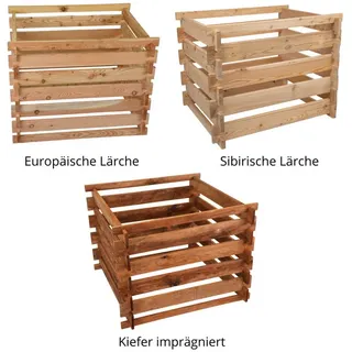 Gartenwelt Riegelsberger Holzkomposter KDI braun 90x90x70 cm - Braun