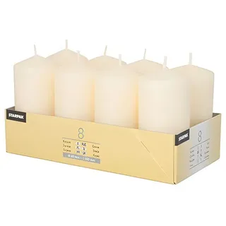 Papstar Stumpenkerze 10 x 5 cm 8 St. creme