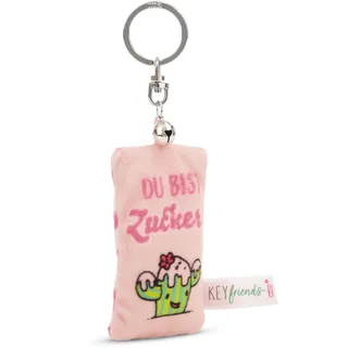 NICI Schlüsselanhänger Mini Plüschkissen Du bist Zucker! mit Glöckchen