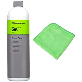 Koch Chemie Universalreiniger Green Star 1,0 Liter + Reinigungstuch neongrün