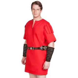 Supreme Replicas Kostüm Tunika - Legionär, Klassisches Römer Kostüm für Zenturios des römischen Reiches. rot XL