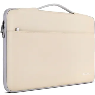 DOMISO 17 Zoll Laptoptasche Laptop Tasche Hülle Notebook Sleeve Case Bag Schutzhülle Kompatibel mit 17 17+ Zoll HP Dell ASUS Lenovo Chromebook,Laptophülle Damen mit Griff,Beige - Für Laptop 17 Zoll