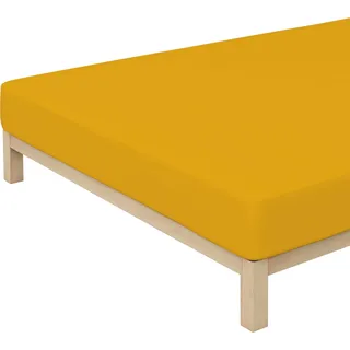 Baumwolle 90 x 190 - 100 x 220 cm yellow deep