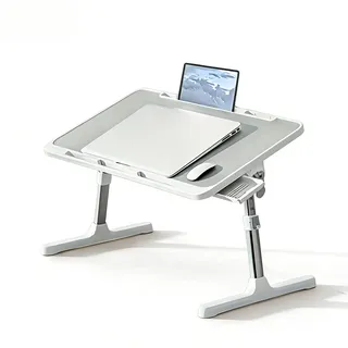 Betttisch höhenverstellbar, Laptoptisch, 4st000000änder, PAD Ständet, Laptop Betttisch Klappbar, für Sofa Couch Boden Arbeiten Studieren Lesen Schreiben Essen 56 * 36 * (25-35) cm