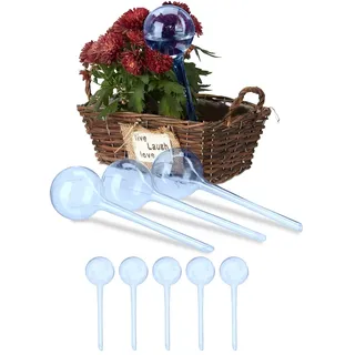 Relaxdays Bewässerungskugeln 9er Set HxD 28 x 8 cm blau