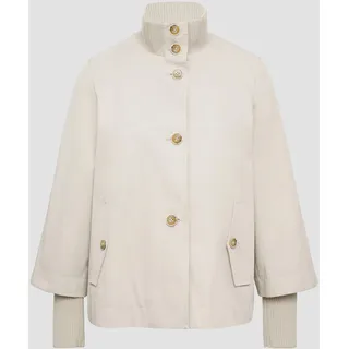 S.Oliver Leichte Übergangsjacke in A-Linie mit Strickbündchen, Beige, 46