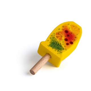 Erzi 14083 EIS am Stiel mit Früchten aus Holz, Kaufladenartikel für Kinder, Rollenspiele