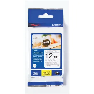 Brother TZe-231S laminiert schwarz auf weiß 1,2cm x 4m
