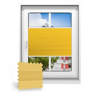 Wabenplissee nach Maß, Gelborange 706120, 50 x 80 cm, Wabenplissees individuell maßangefertigt