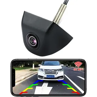 GREENAUTO WiFi Rückfahrkamera, 5G 720P HD Auto Rückfahrkamera für iPhone iPad Android Smart Phone Tablet mit 170 Grad Weit Betrachtungswinkel