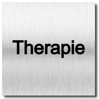 Türschild Therapie UV Druck 12 x 12cm - 3mm Aluverbund - Made in Germany - Art.Nr. 2044
