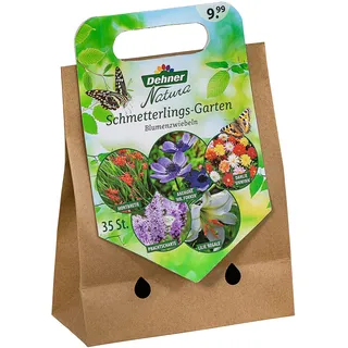 Dehner Natura Premium Blumenzwiebel Mischung Schmetterlings-Garten, Blumenzwiebel für Garten / Topf / Balkon, 35 Stück, 5 Sorten in verschiedenen Farben