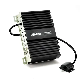 Vevor Monoblock Autoverstärker 400 W RMS MAX 1/2/4 Ohm, Audioverstärker (Klasse D) mit ferngesteuerter Subwoofer-Pegelregelung Tiefpassfilter Bassverstärkung Phasenverschiebung Lautstärkeregler