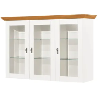 maison bleue Vitrinenaufsatz für Sideboard Florian , weiß , Maße (cm): B: 171,3 H: 112 T: 48.0
