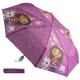 Undercover Faltbarer Regenschirm Gabby's Dollhouse, 94cm, mit Schutzhülle