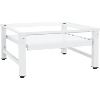 vidaXL Waschmaschinen-Untergestell mit Ausziehbarer Ablage Weiß