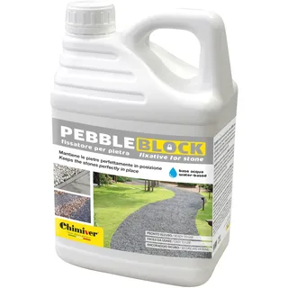 PEBBLE BLOCK (5L) Kies- und Kiesbindemittel auf Einfahrten, Terrassen und Gartenkanten, blockiert und stabilisiert und macht die Oberfläche stabil und sicher. Bewältigen Sie Regen, Sonne problemlos!