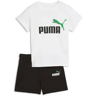 Puma Minicats Essentials T-Shirt - Shorts Set INF puma black/archive green 68