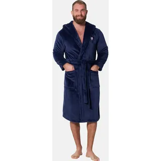 Jan Vanderstorm Fleece-Bademantel FRODE", dunkelblau- 48/50