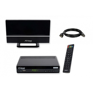 Comag SL65T2 freenet TV, Full HD DVB-T2 HD Receiver (2m HDMI Kabel, passive DVB-T2 Antenne) schwarz