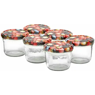 VAN WELL Wildberries Einmachglas / Sturzglas 230 ml 6er Set