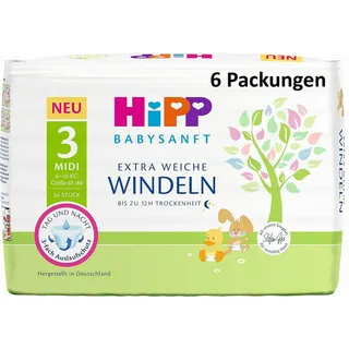 Hipp Windeln Babysanft Windeln Midi 3 Vorratsbox (216-St)