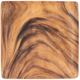 Levandeo® Dekoschale, Holzschale Akazie quadratisch 30cm Holz Schale Obstschale 30 cm