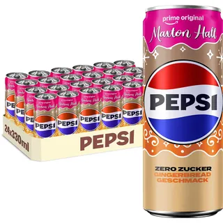 Pepsi Zero Zucker Gingerbread Geschmack, 24x0,33l - zuckerfrei, Dose