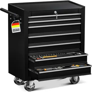Masko Werkstattwagen 7 Fächer Schwarz