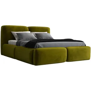 a&j möbelland gmbh A&J MöbelLand Polsterbett Olivgrün, Textil, 140x200 cm, Schlafzimmer, Betten, Polsterbetten