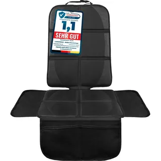LIONSTRONG LIONSTRONG® Kindersitzunterlage Autositzschoner [ISOFIX GEEIGNET] - wasserabweisender Polyester Stoff schwarz - Sitzschutz Sitzschoner Auto Kindersitz - universell kompatibel (Schwarz)