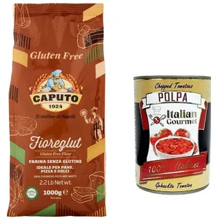 Mulino Caputo Fioreglut Glutenfreies Mehl 1kg und Polpa Tomaten 1x 400g