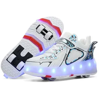 HUSK'SWARE Rollschuhe, Leuchtende Rollschuhe für Kinder,Schuhe mit Rollen 35